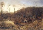 John William North,ARA A Gypasy Encampment oil